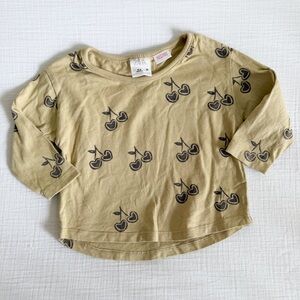 Zara Kids Tan Cherry Long Sleeve Tee